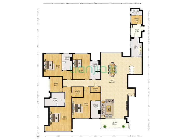 深圳半岛城邦三期豪宅户型和价格,半岛城邦大平层豪宅400平