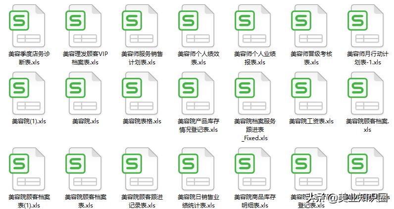 890套美业经营Excel表格模板大全汇总！（含各岗位、人力资源等）