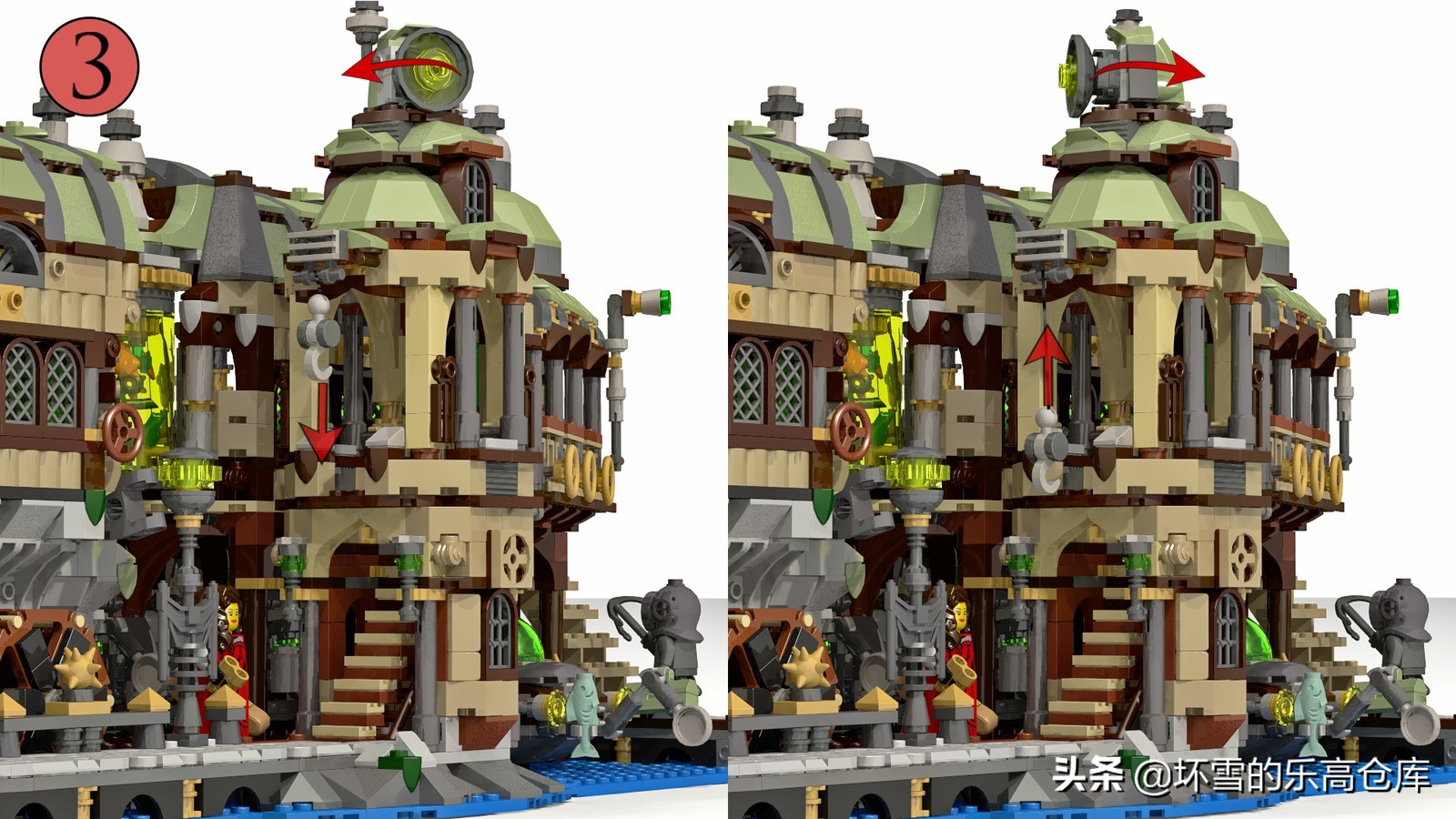 乐高搭建各个城市的地标建筑,用老乐高建造城市