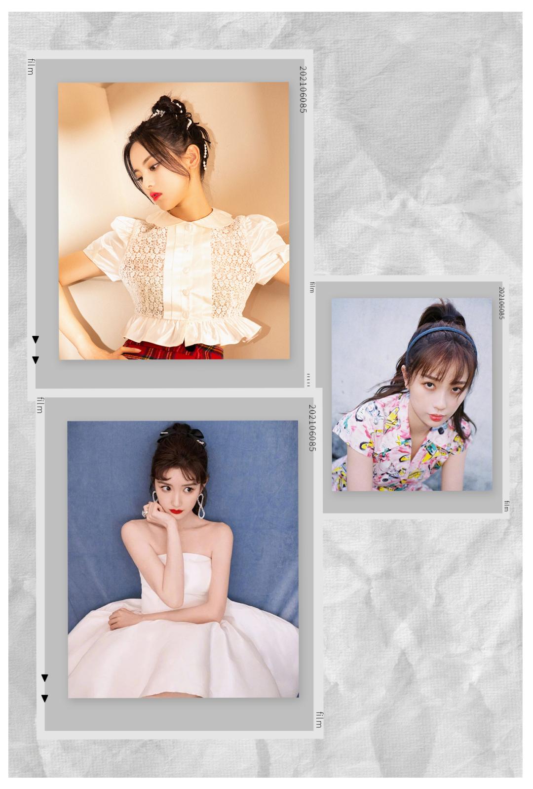 圆脸减龄发型可扎可披图片,短圆脸适合的扎发