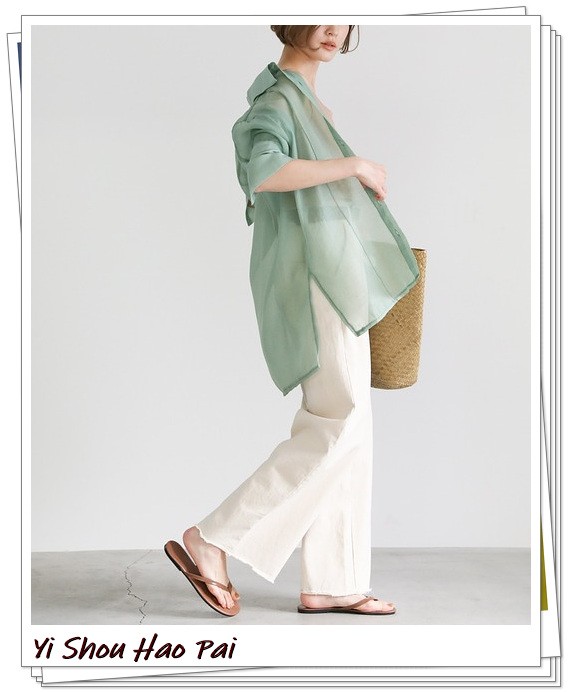 透明衬衫的时尚搭配20例，优雅出众