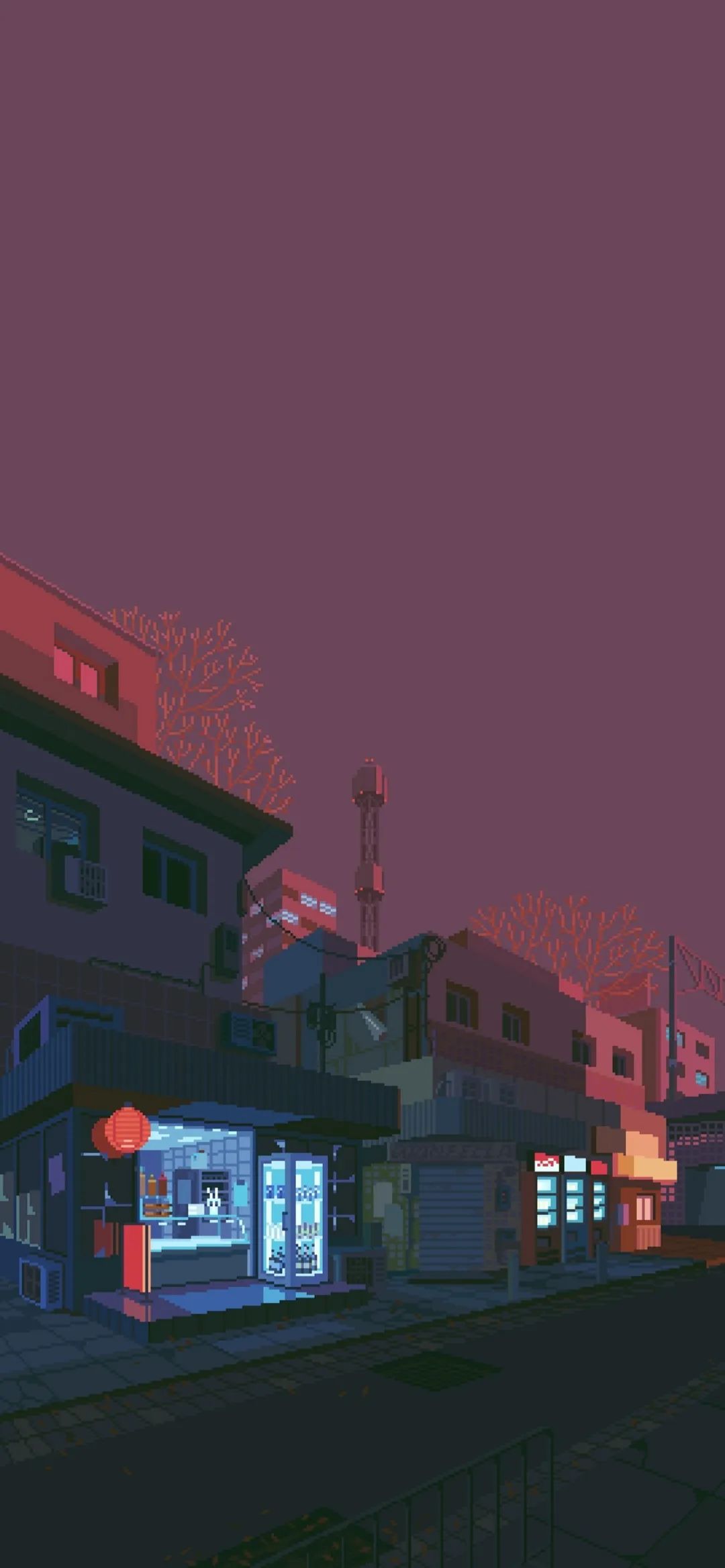 唯美像素风风景插画壁纸,像素风壁纸