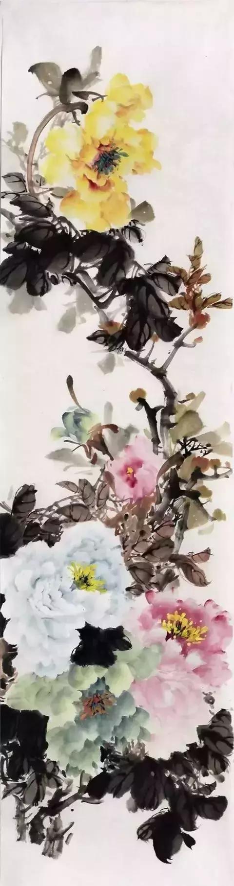 写意牡丹三种画法,王雪涛写意牡丹画法及调色技巧