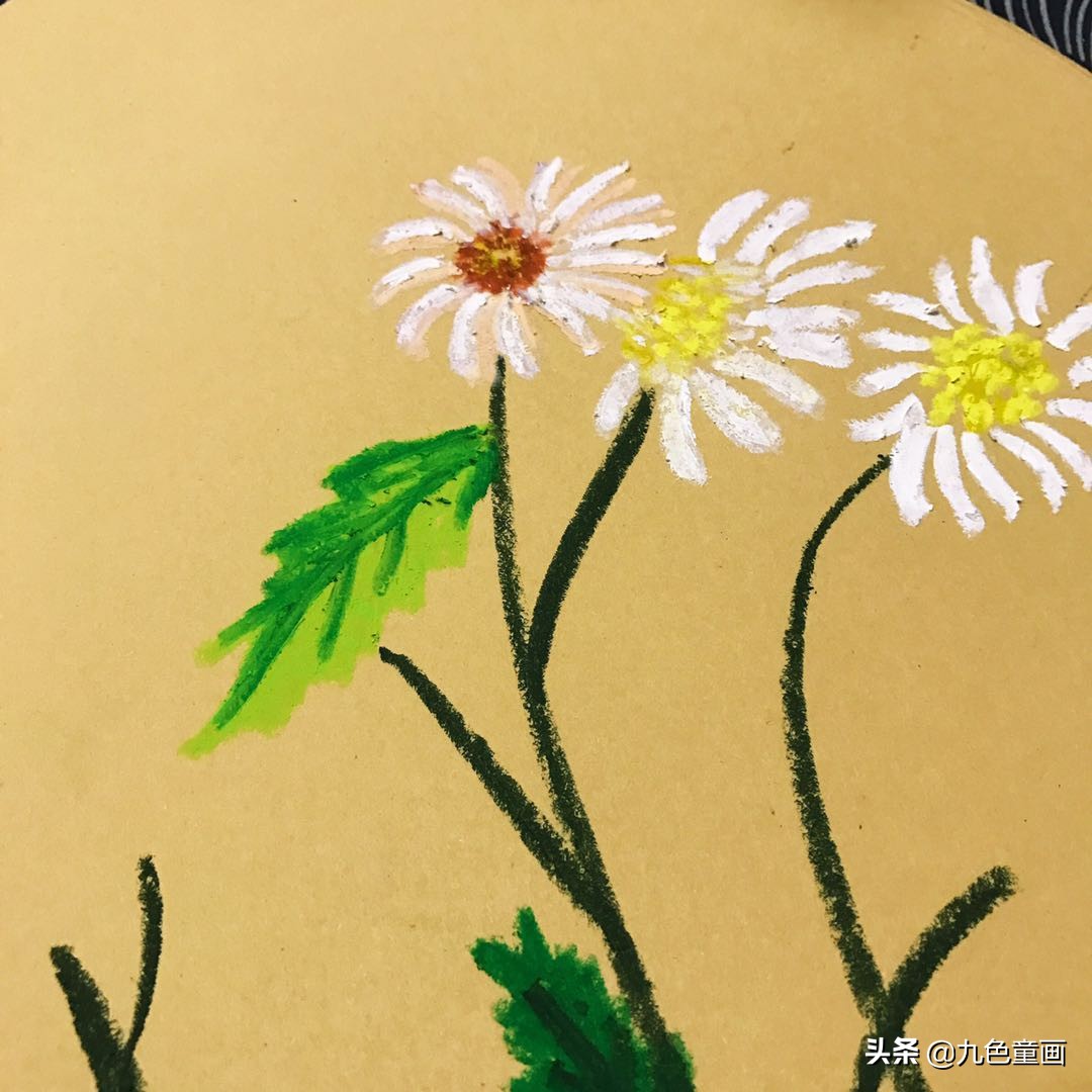 蜡笔油画棒绘画作品,少儿油画棒画法