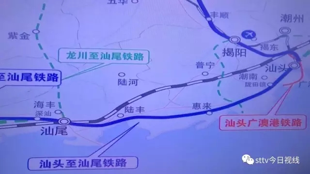 汕汕铁路汕头段规划线路图,汕汕铁路汕头南站规划