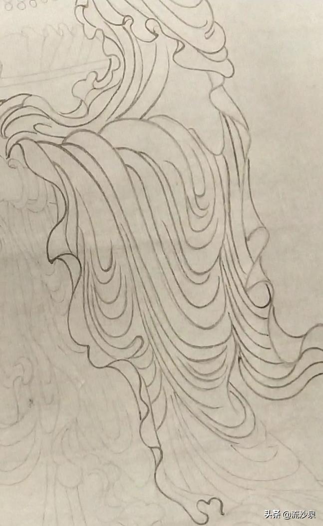 工笔画观音菩萨像背景如何上色,观音菩萨的工笔画面部怎么染色