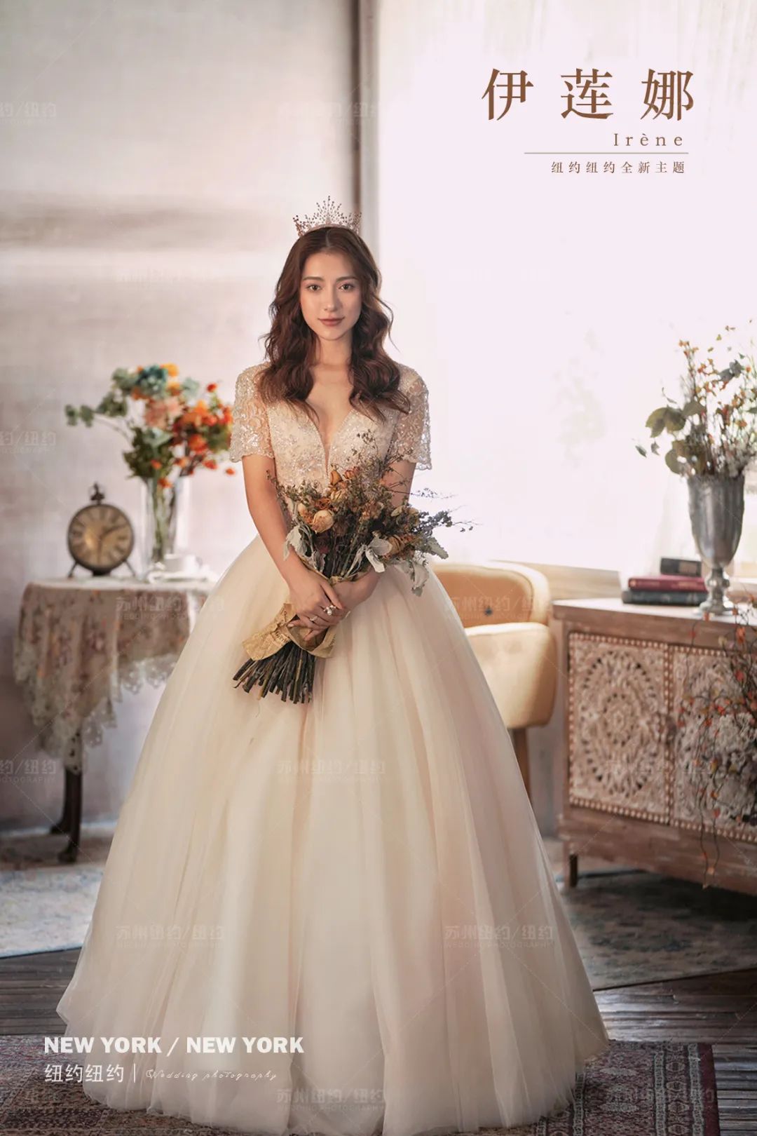 法式复古婚纱照p图,不同风格的优雅复古婚纱照