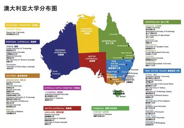 澳洲大学分布图,澳洲大学地理位置怎么样