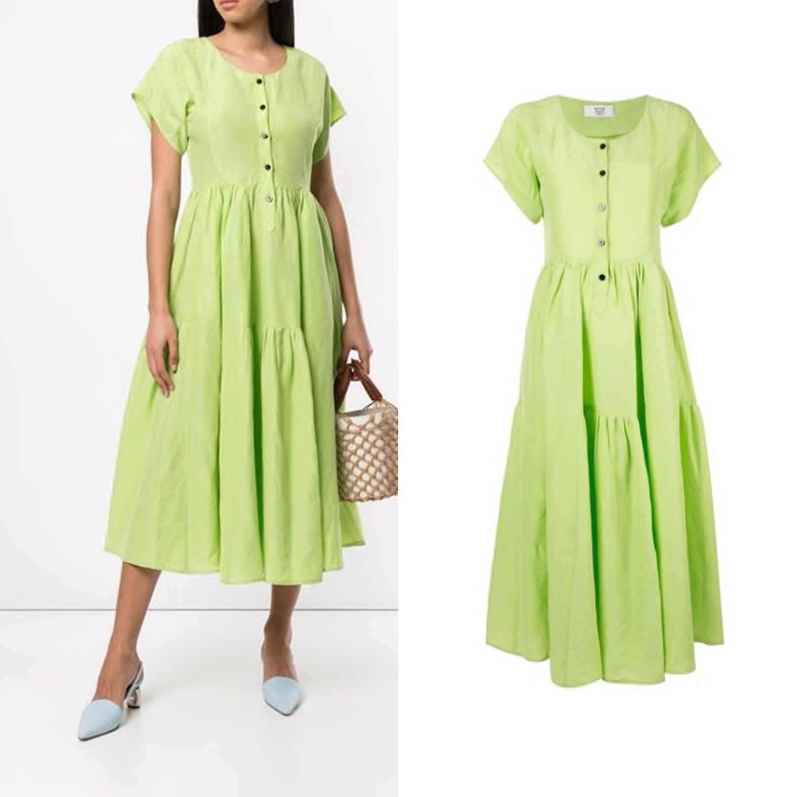 泫雅夏日必备,泫雅牛油果绿色毛衣