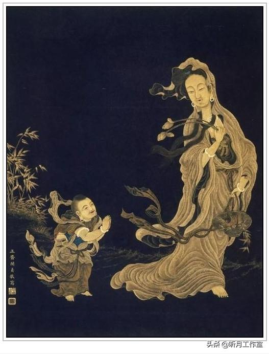 有幅清朝时期的人物画,晚清民国神仙人物画欣赏