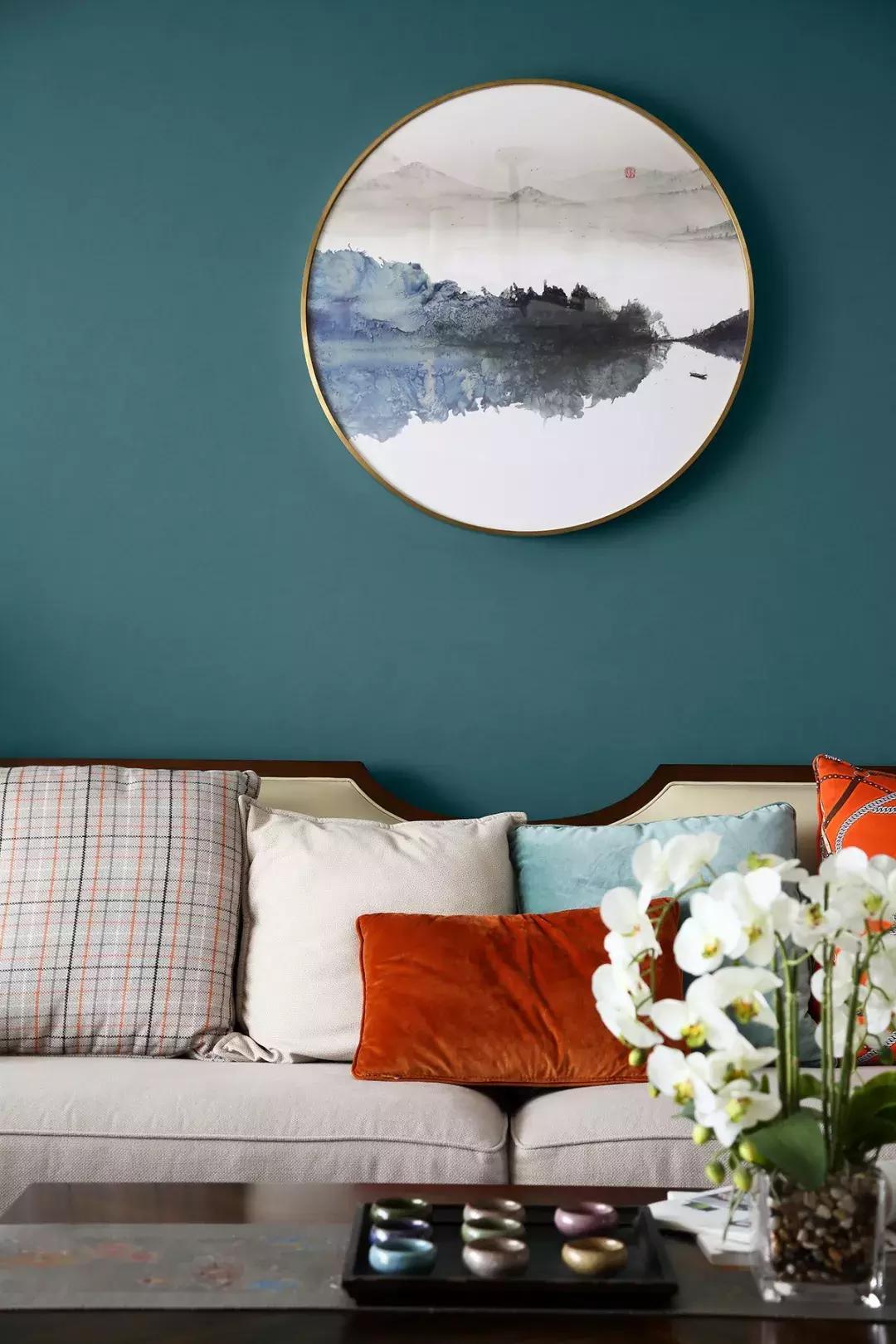 中式简美混搭效果图,现代中式时尚风格装修全屋效果图