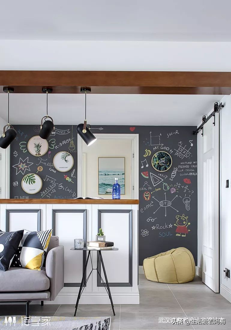 家里怎么装黑板墙效果图,家庭装修黑板墙最佳位置