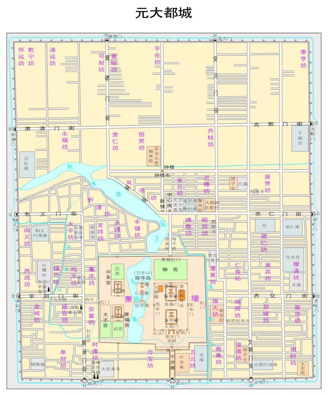 地图上北京的位置怎么看,北京城布局图高清大图