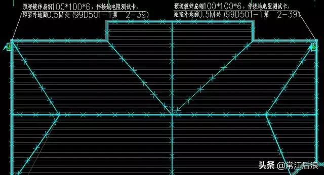 建筑防雷接地图纸,电气防雷接地平面图怎么看