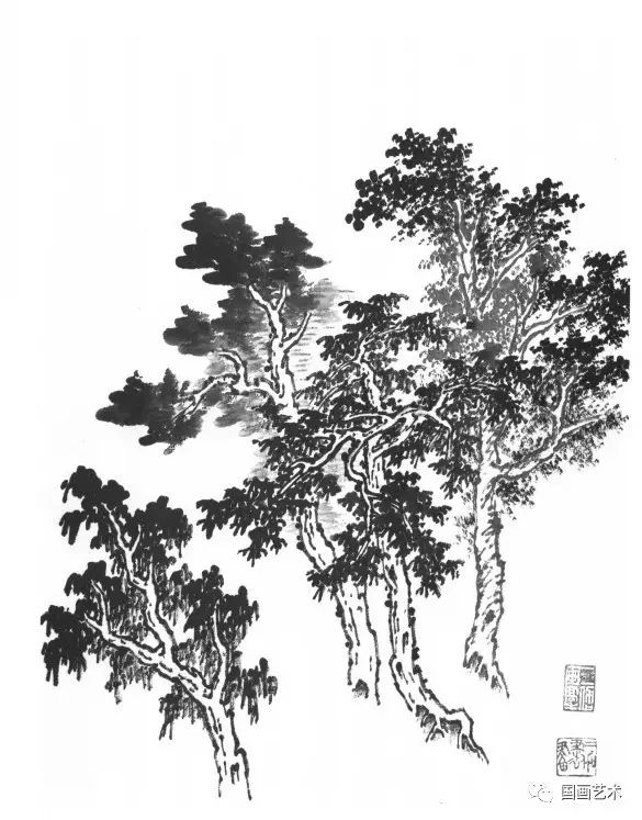 老春山水画基础技法,中国山水画技法教学王岳岗