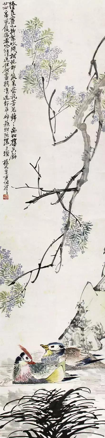 潘天寿100幅花鸟画欣赏,潘天寿花鸟画构图法