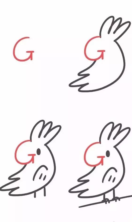 26个英文字母动物简笔画,26个英文字母像什么简笔画