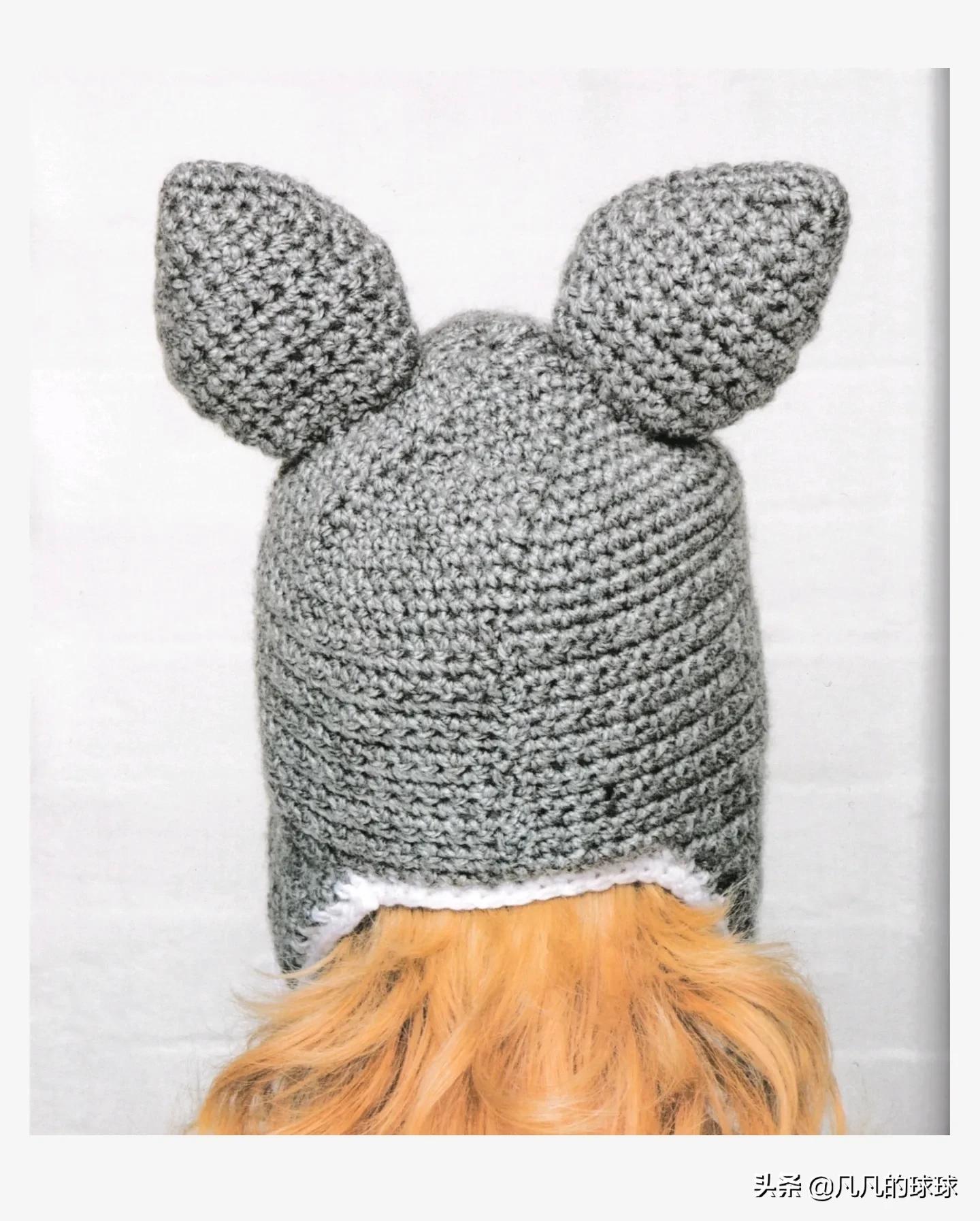 儿童小熊猫帽子编织教程,史迪奇儿童帽子编织教程