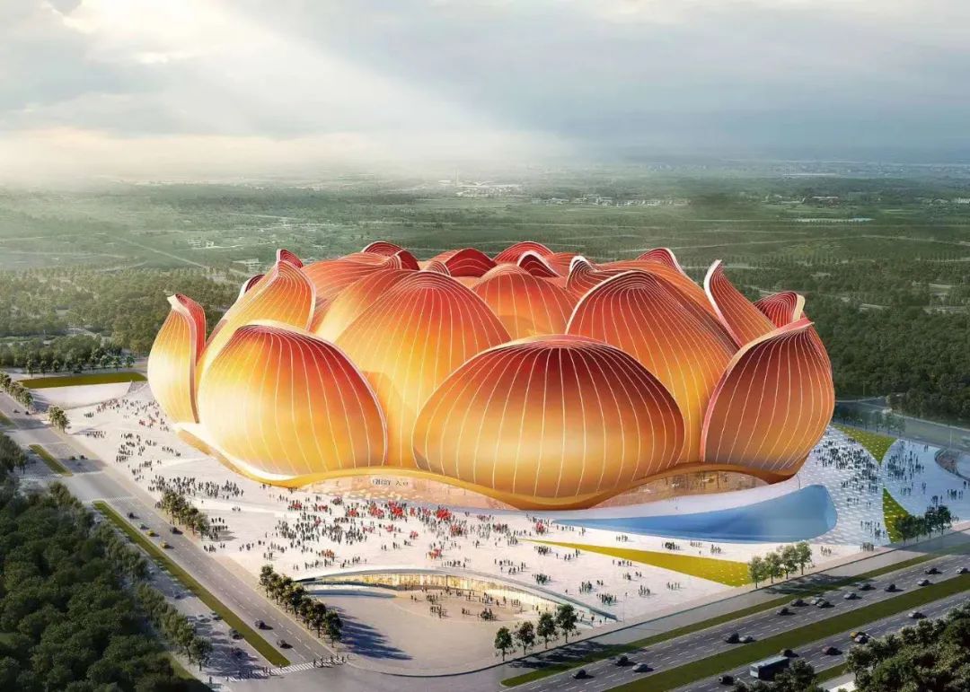 全网狂喷的足球场设计定稿!等等,怎么和那个土味莲花座不一样?