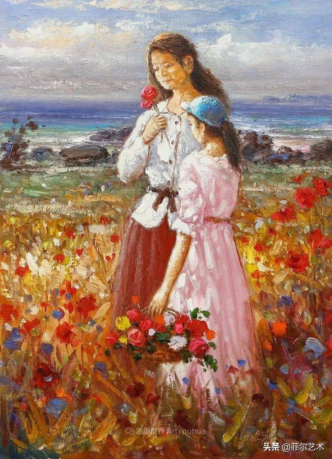 韩国画家朱世柱的作品非常出色,温暖、音乐和神秘