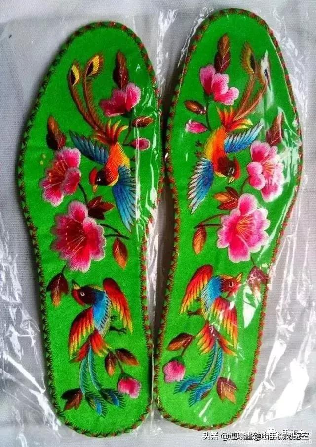 鞋垫绣花制作教程全过程,陕北民间纯手工鞋垫绣花