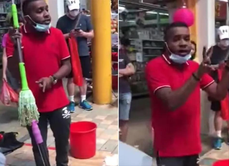 印度小伙街头买水果,印度街头小伙卖饮料