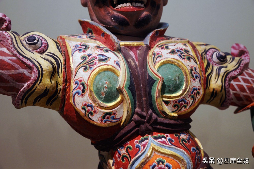 汉代彩绘俑一级文物图片高清,古代文物绘画线描三彩俑