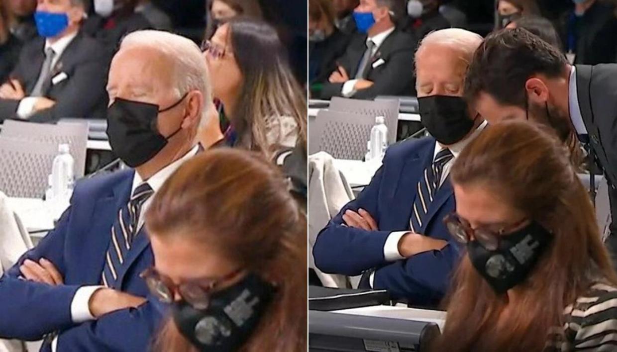 拜登在发布会上说要睡了,拜登又睡着了