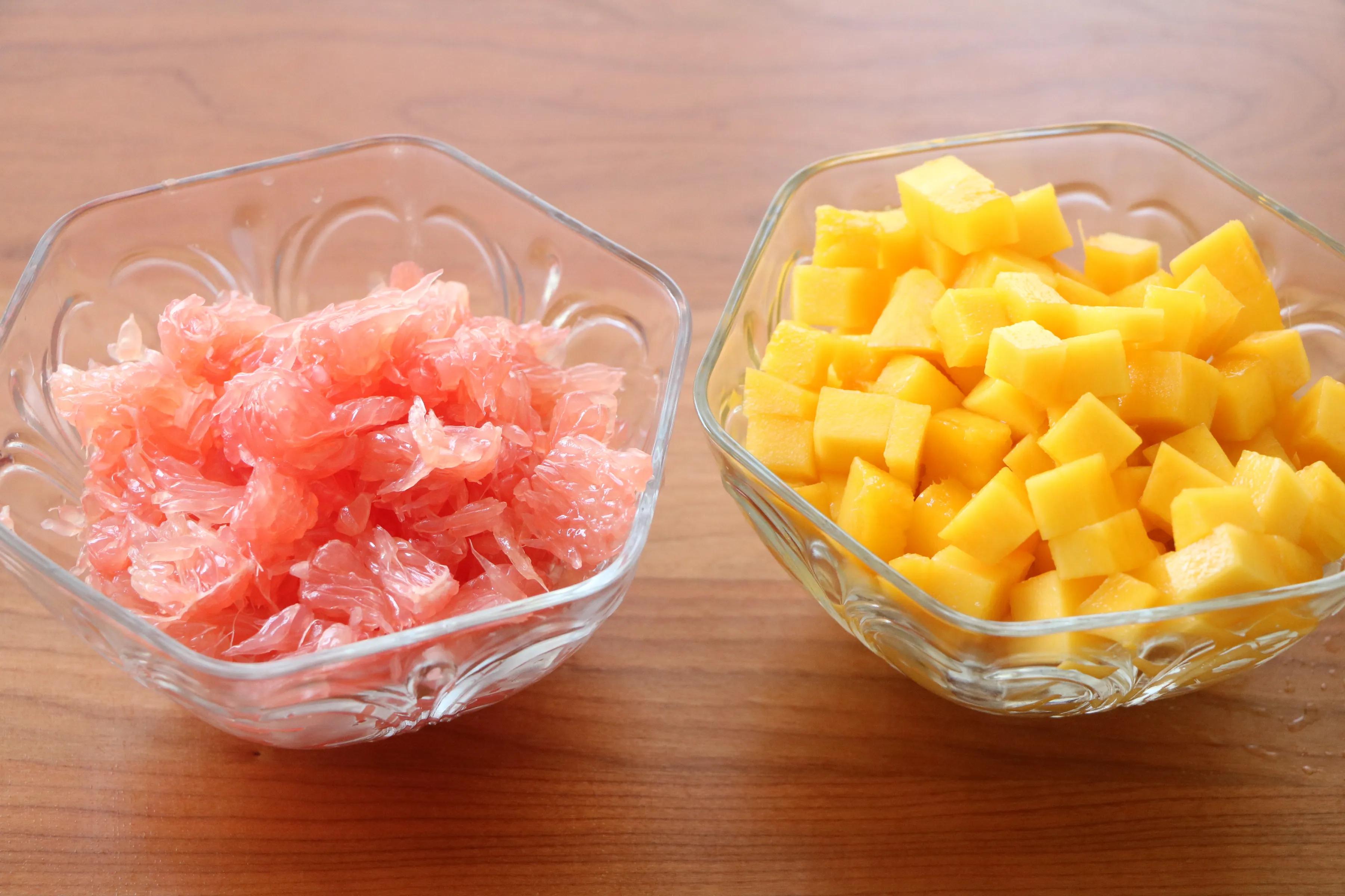 自制网红饮品，杨枝甘露，不加糖，好喝颜值高，夏天喝太安逸了