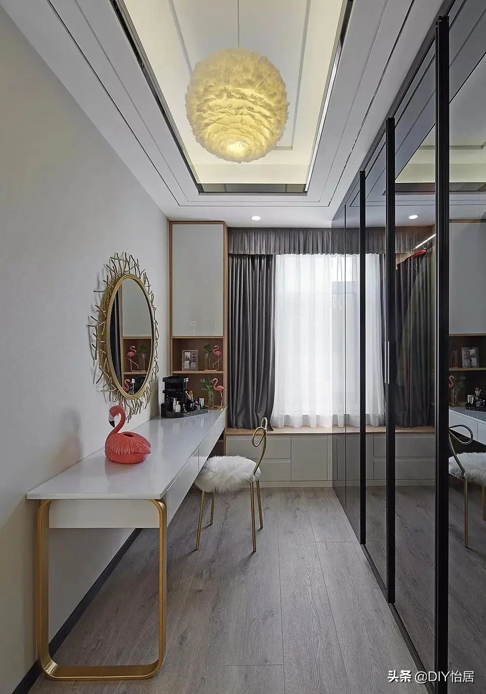 DIY怡居｜精致时尚轻奢风复式大宅，负一层的阳光房太太太美了