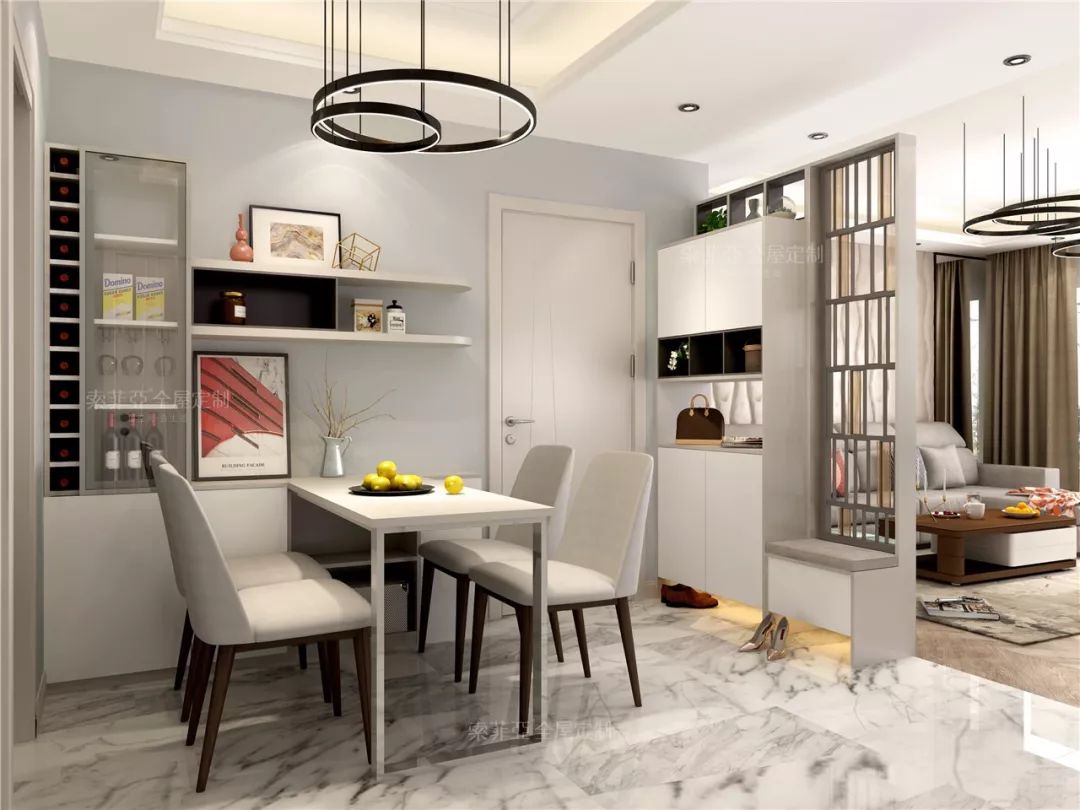 大门正对餐厅隔断效果图,客厅餐厅电视墙隔断效果图大全