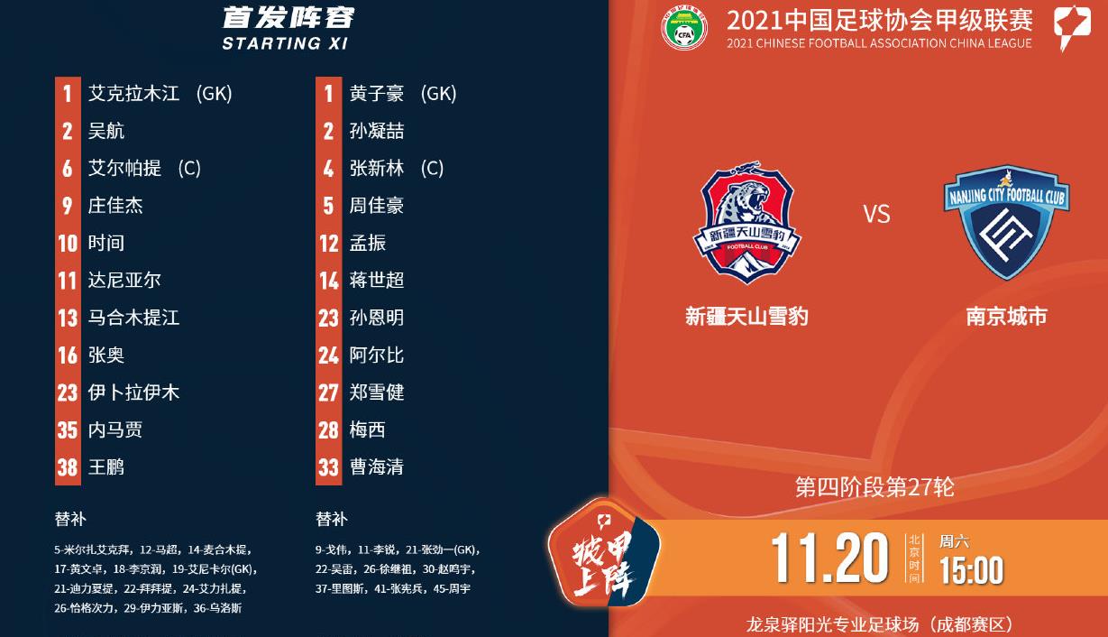 喀麦隆梅西一传一射，*疆新**天山雪豹不敌南京城市