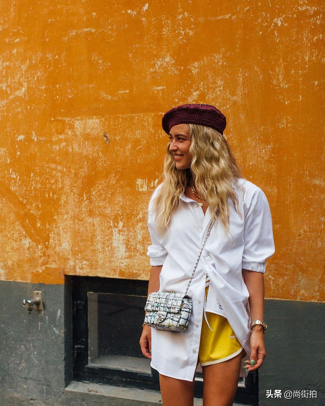 欧美明星条纹衬衫街拍,欧美街拍男衬衫