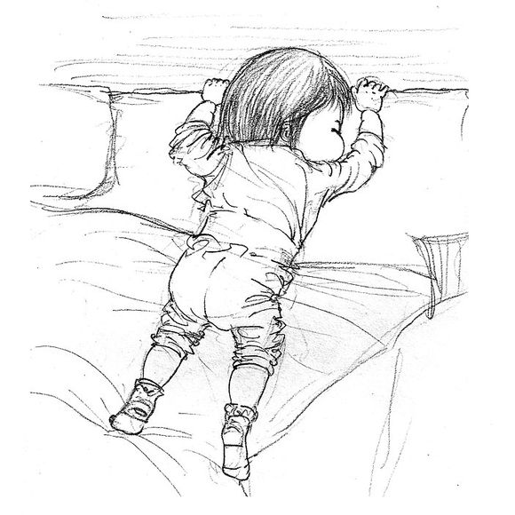 「曾经的热图，你可还记得」木朵儿爸爸给女儿画过的萌萌睡姿百图