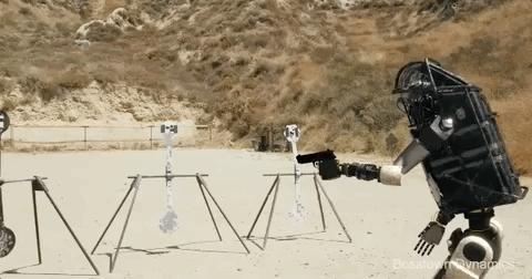 机器人可以打仗吗,机器人拿起枪视频