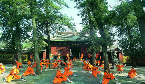 嵩山少林寺景区大雄宝殿藏经阁,中国嵩山少林寺文化和自然遗产日