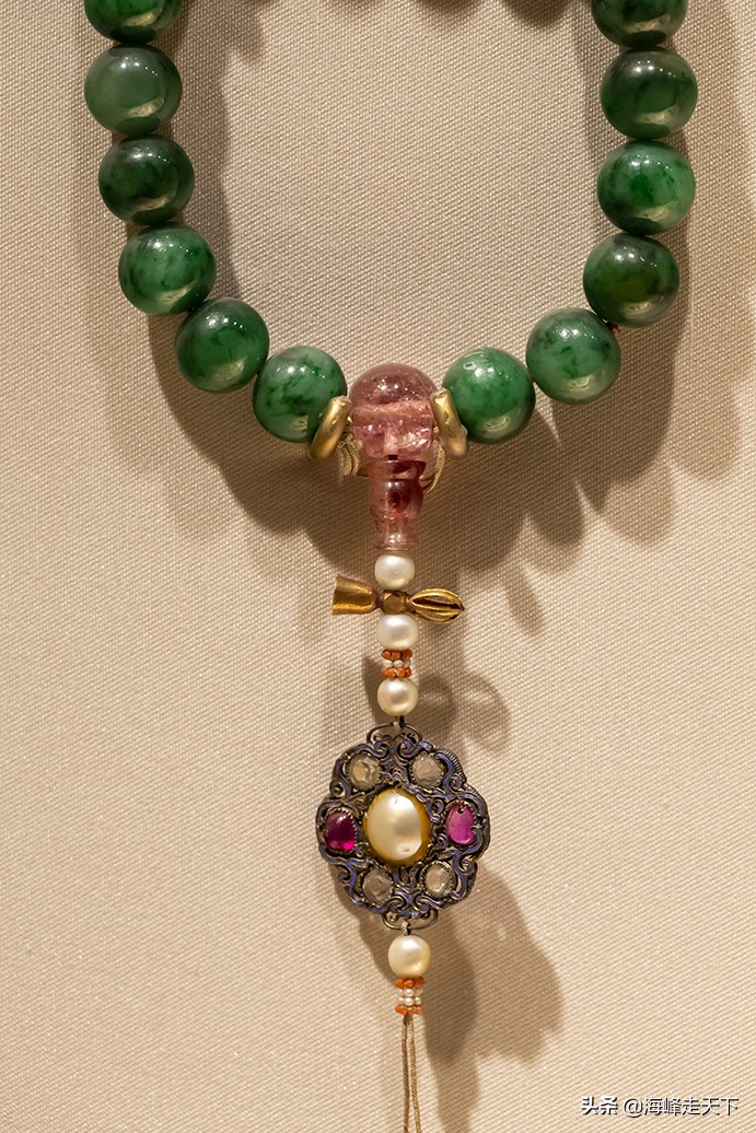 馆藏十八子翡翠手串,乾隆翡翠精品十八子手串