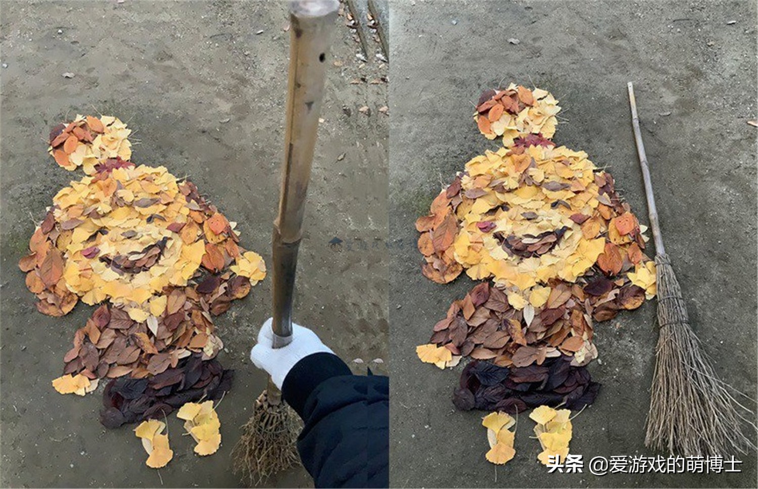 用落叶还原《动物森友会》西施惠，这位日本老师太有才了