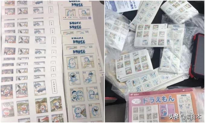 哆啦a梦50周年明信片,大版哆啦a梦邮票