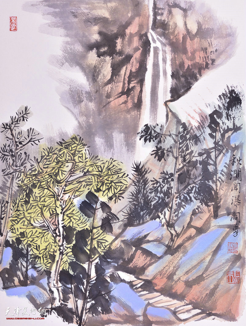 天津市青年山水画家闫勇,天津画家闫勇作品