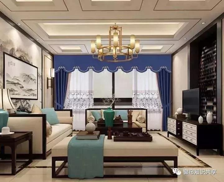 新中式25公分的帘头造型,新中式帘头尺寸