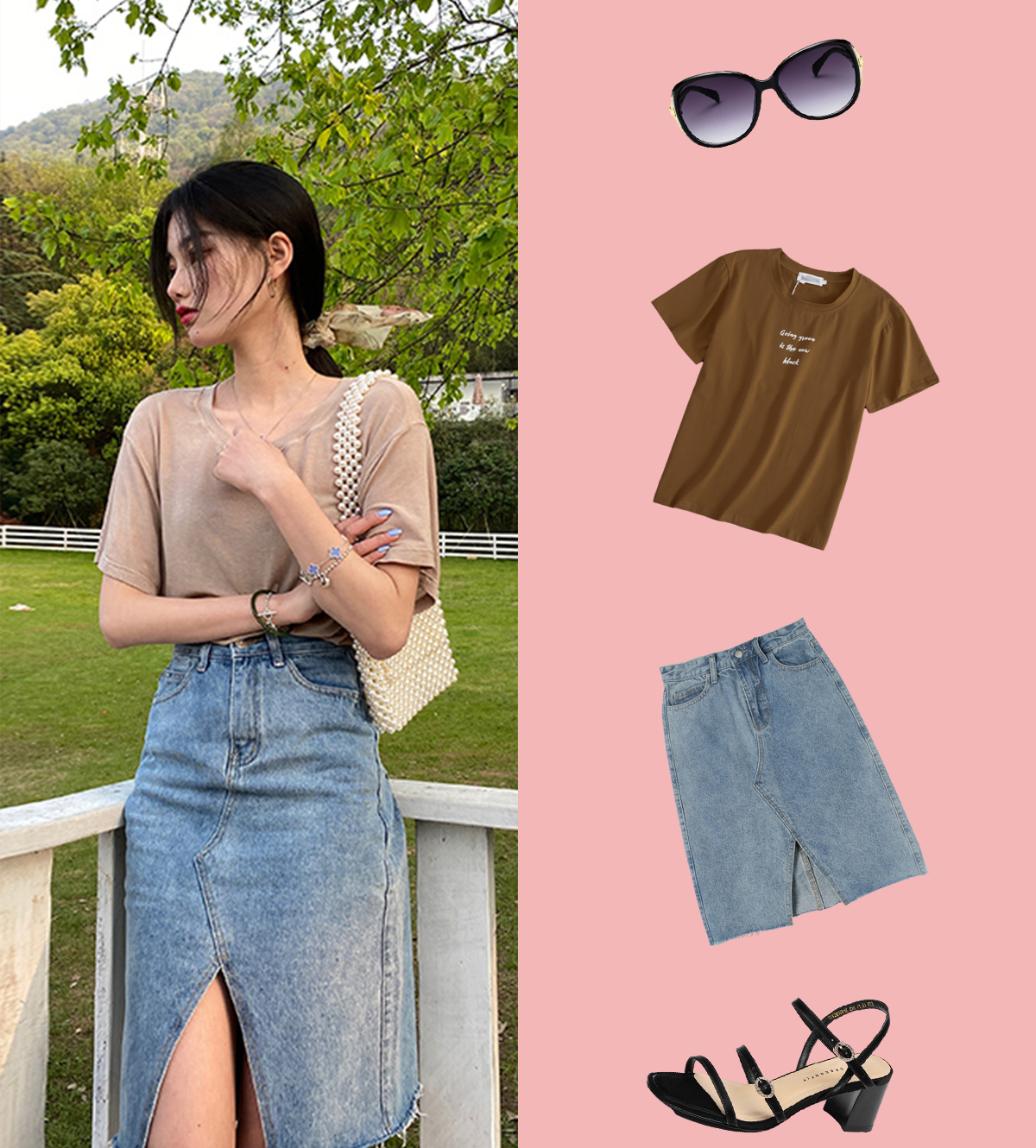 一分钟就可以学会的牛仔裙穿搭！秒变“夏日潮女”