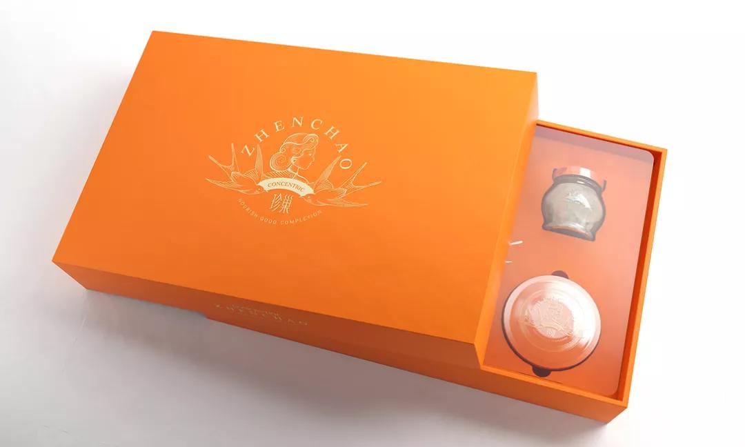 中国风时尚燕窝盒包装,100克燕窝礼盒高档包装盒