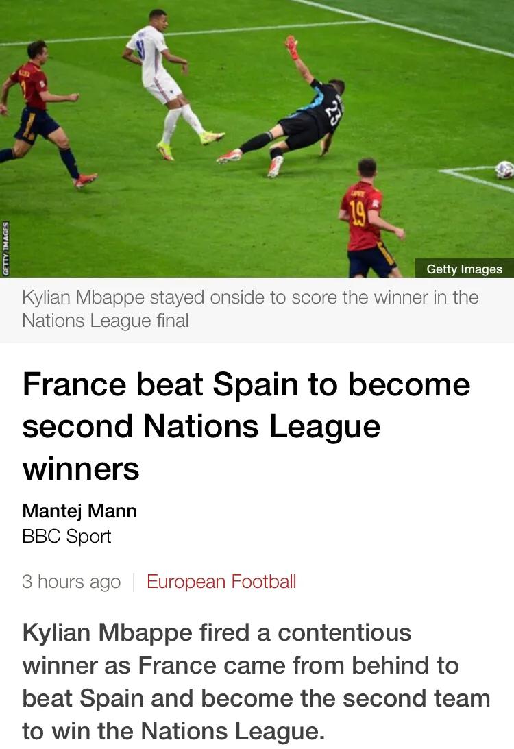 欧国联法国姆巴佩,读bbc新闻学英语