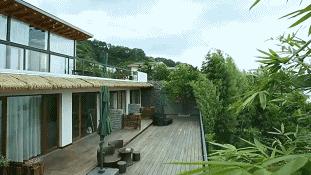 为钓鱼建房子,为了钓鱼在河边盖了房子