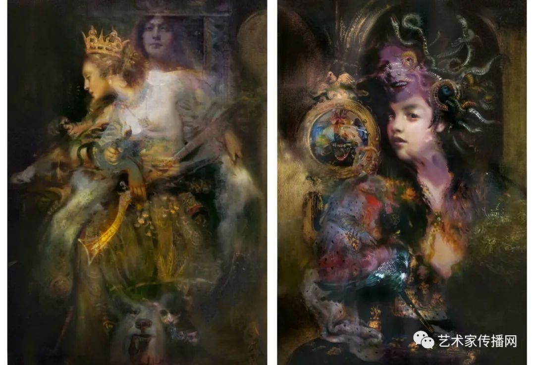 梦幻油画少女唯美图片,梦幻少女绘画图片