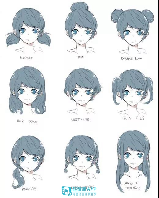 女生漫画发型100种简单画法图解,短发漫画发型女2020流行发型