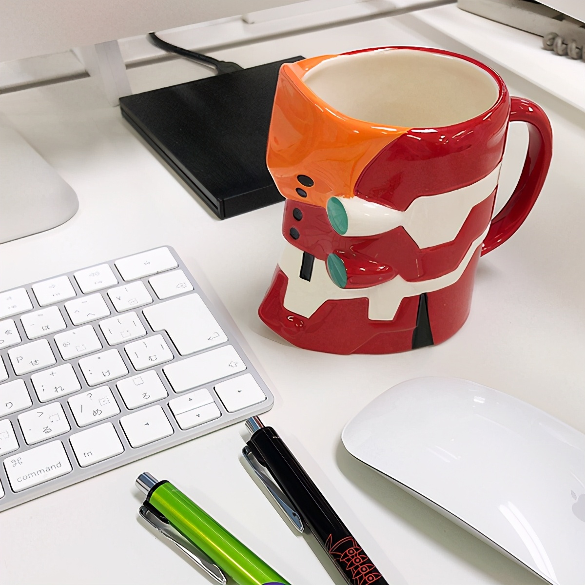 模玩周边:《新世纪福音战士》初号机/贰号机头部造型马克杯