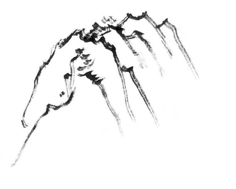 山简单画法素描,山简单又好看的画