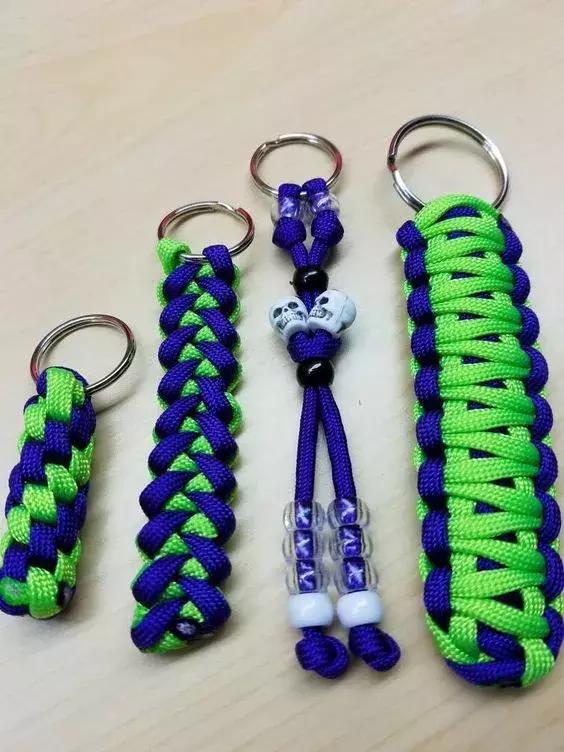 绳子编钥匙扣小挂件简单可爱漂亮,怎么把挂件的短绳子无缝连接起来